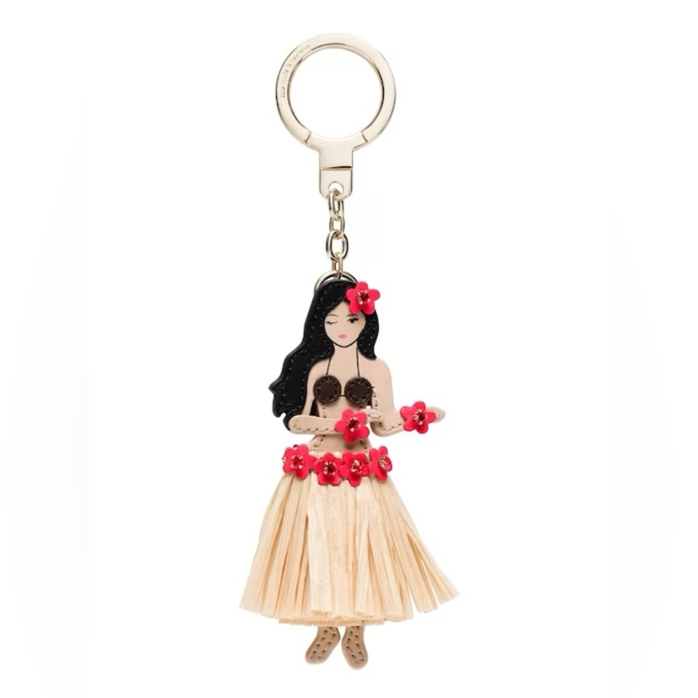 Leather Hula Girl Keychain Kate Spade New York